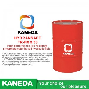 KANEDA HYDRANSAFE FR-NSG 38 Korkean suorituskyvyn palonkestävä fosfaattiesteripohjainen hydraulineste.