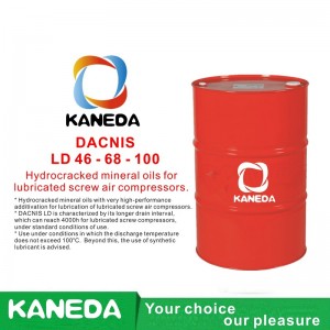 KANEDA DACNIS LD 32 - 46 - 68 Hydrokrakatut mineraaliöljyt voitetuille ruuvikompressoreille.